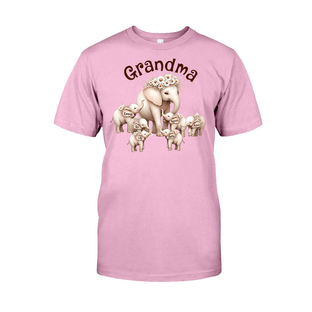 Cute Elephant - Personalized Grandma T-shirt And Hoodie