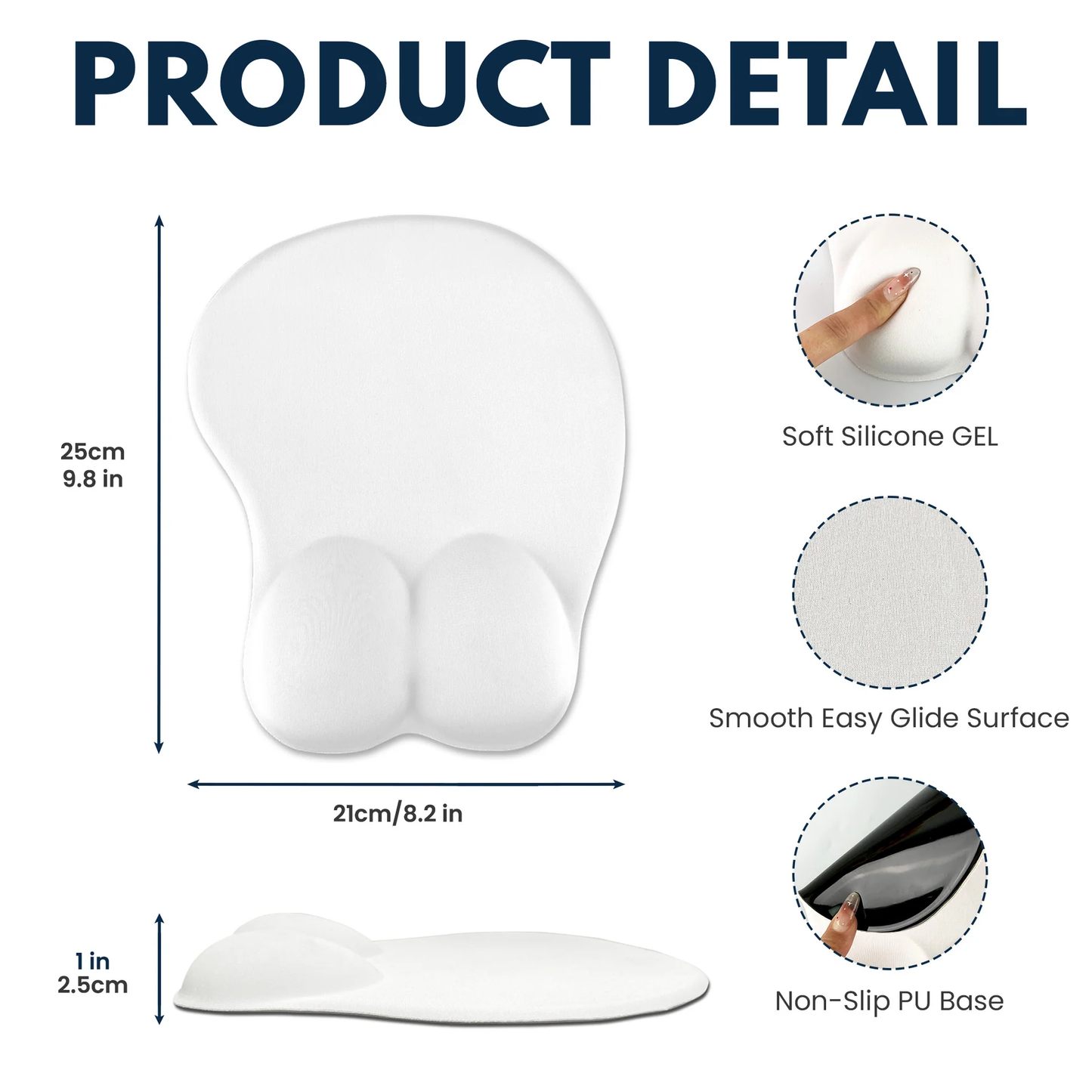 Personalized Lycra 3D Mouse Pad with Santa Chicken, Funny FCAWF Design, Unique Christmas Gift for Coworkers