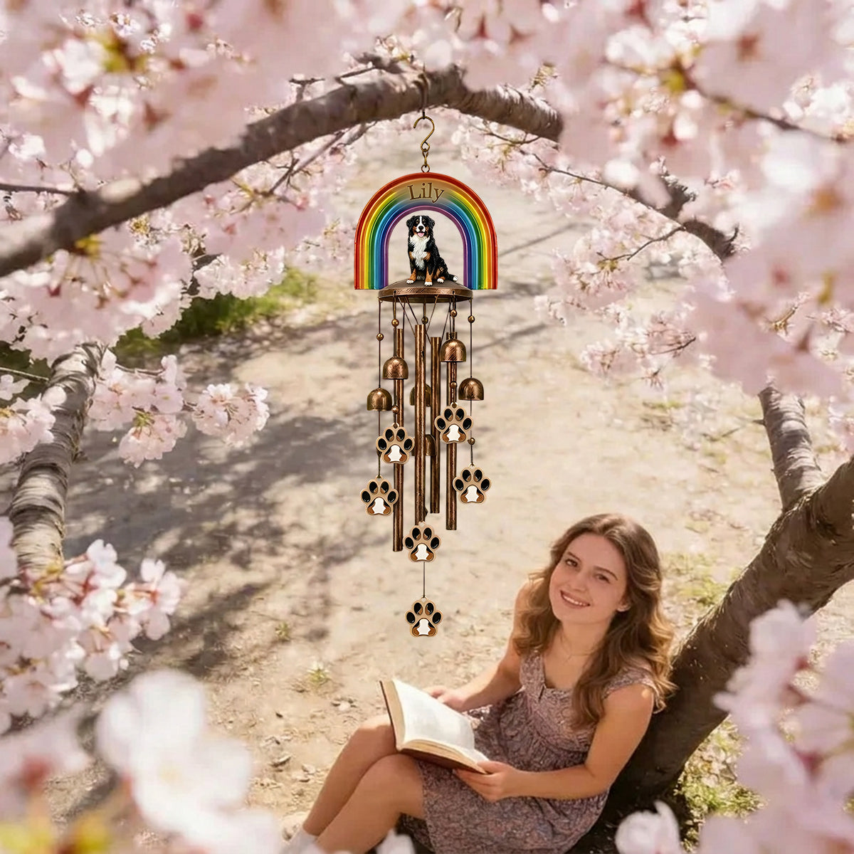I'm Always With You - Personalized Dog Wind Chime With Charms