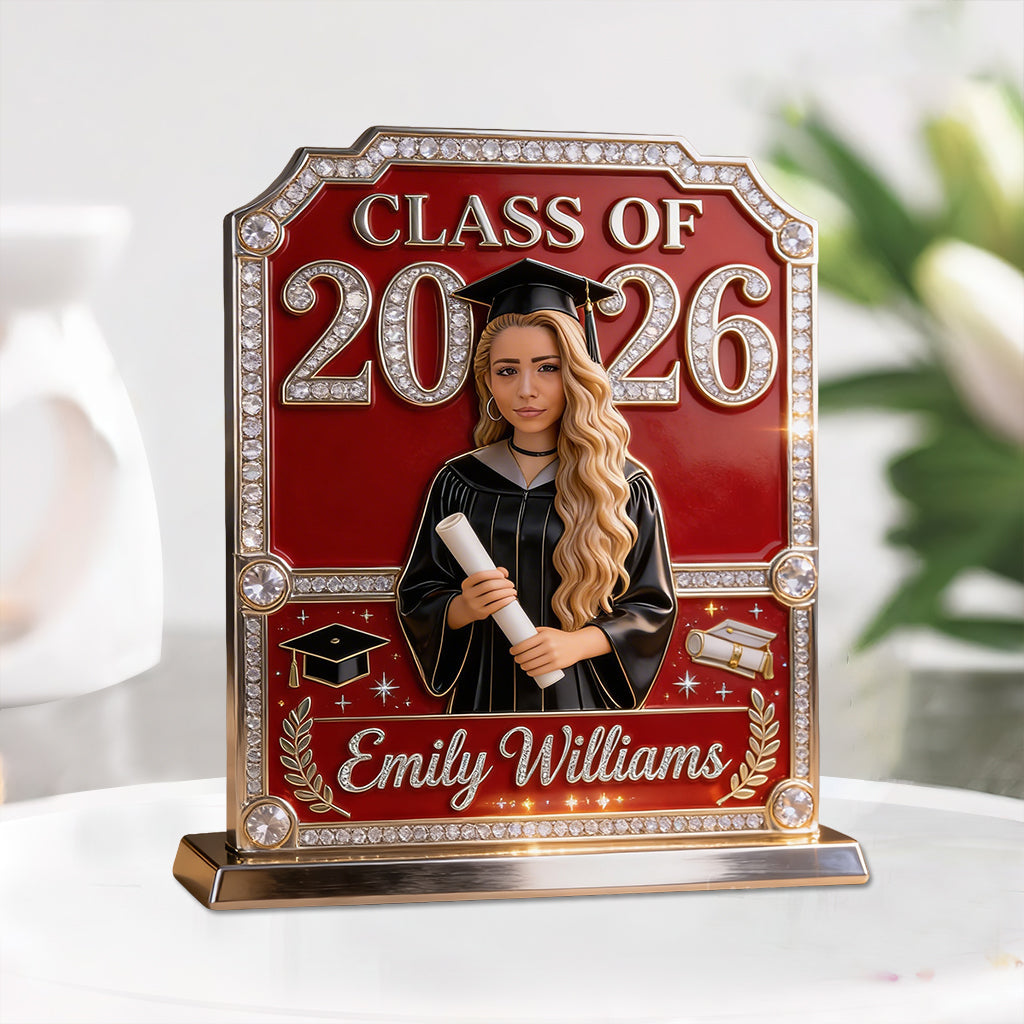 Class Of 2026 - Personalized Graduation Custom Shaped Acrylic Plaque