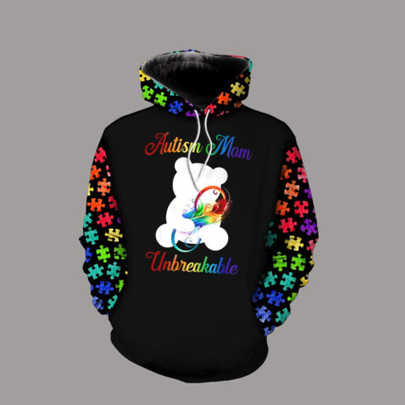 Gift For Mom Autism Mom Unbreakable - Autism Awareness All Over T-shirt and Hoodie 0921