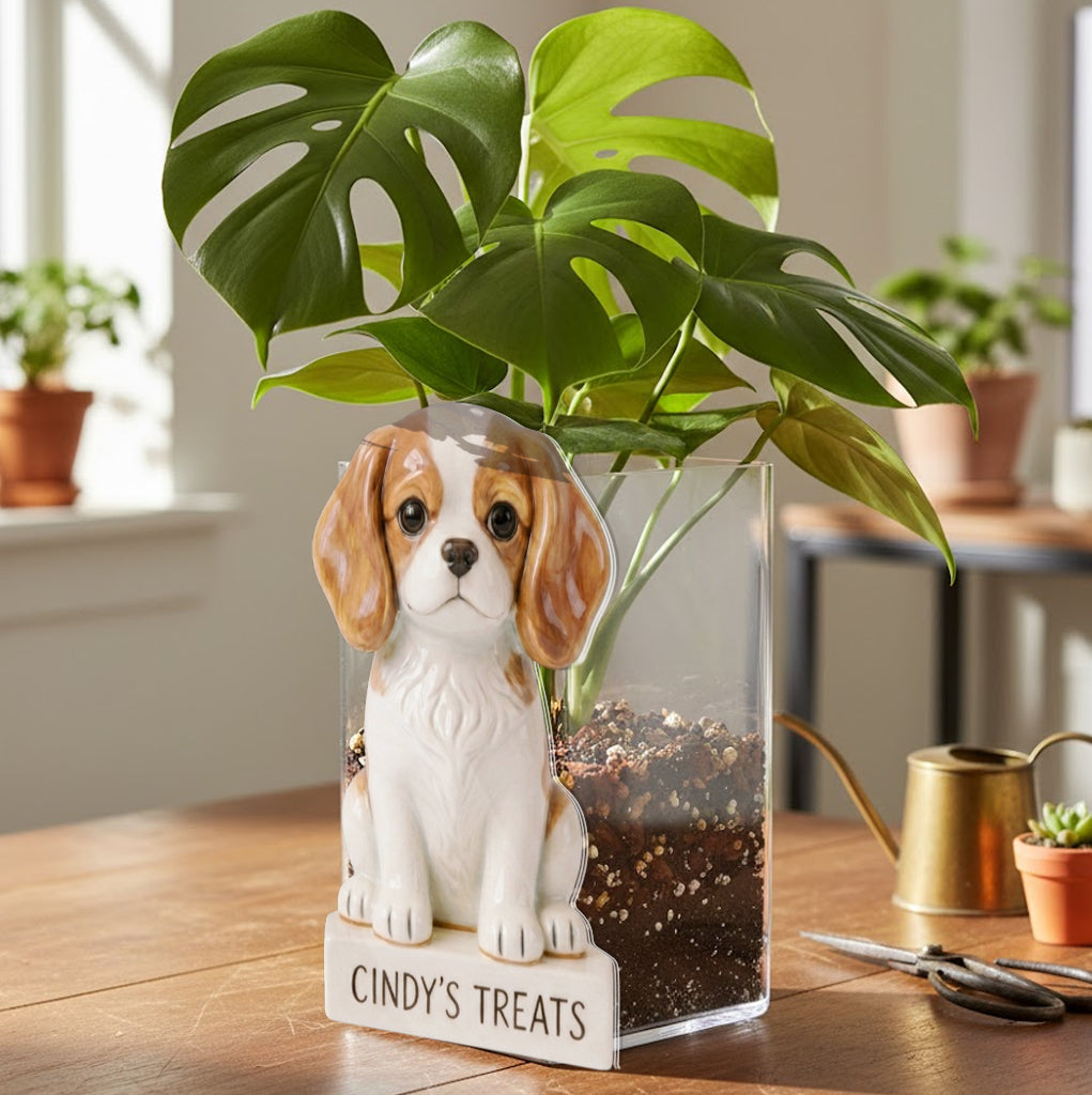 Custom Any Photo Pet Treats - Personalized Dog Acrylic Pot