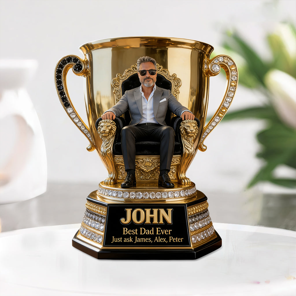 Best Dad Ever - Personalized Father Custom Shaped Acrylic Plaque