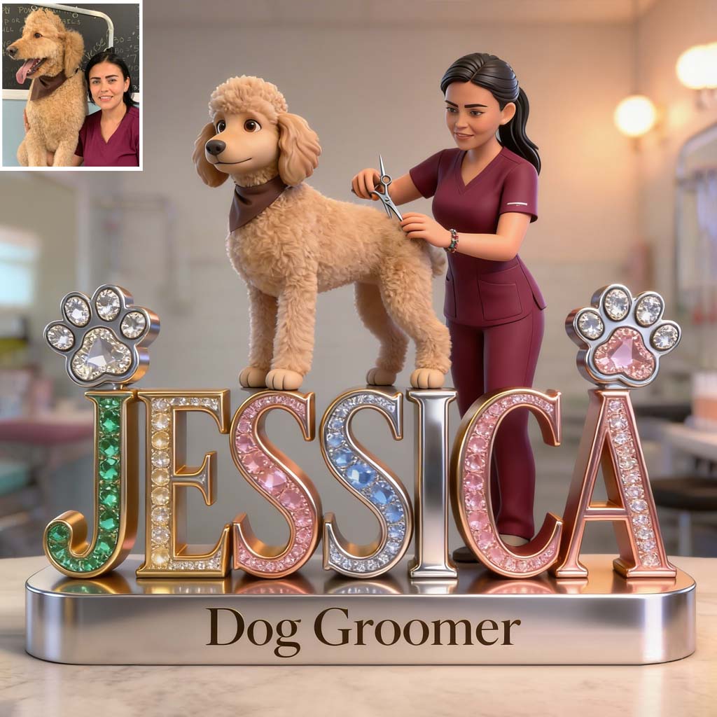 Groomer's Life - Personalized Dog Groomer Custom Shaped Acrylic Plaque