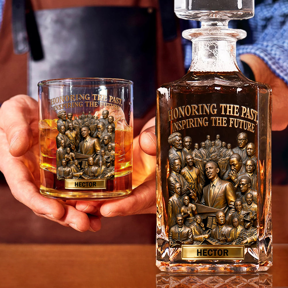Black History Month - Personalized African American Whiskey Decanter Set