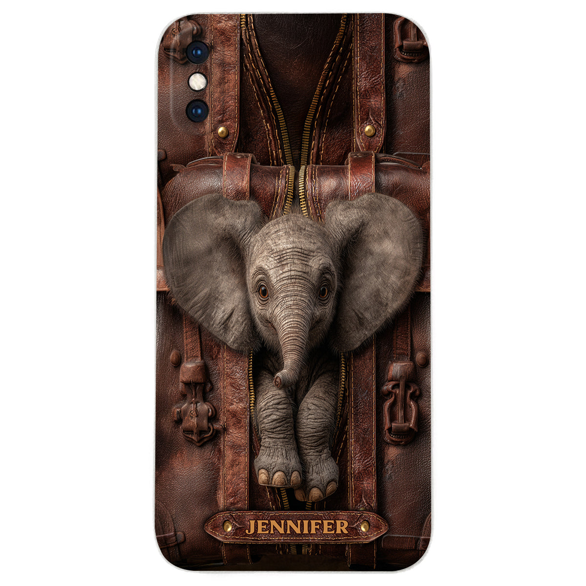 Just A Girl Who Loves Elephant - Personalized Elephant Leather Phone Case