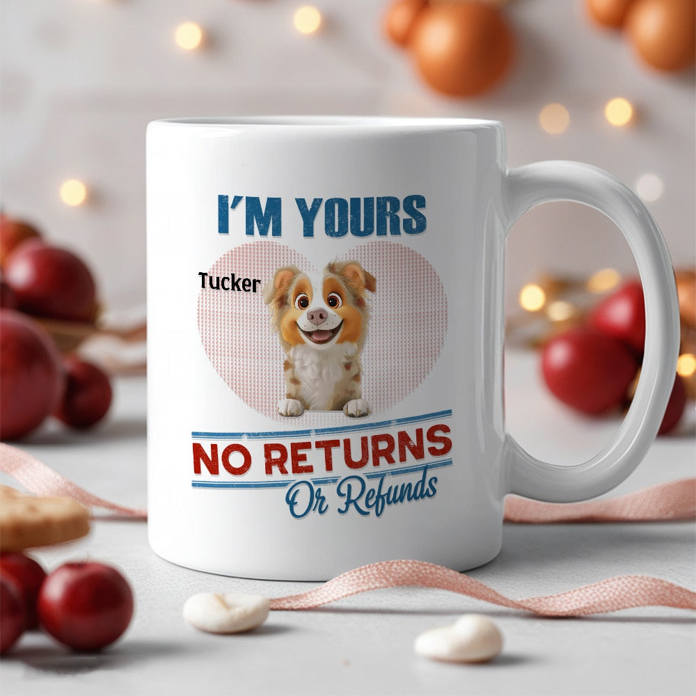 Custom Pet Lover Hoodie - Cute Dogs Design - "No Returns No Refunds" - Personalized Gift for Dog Parents