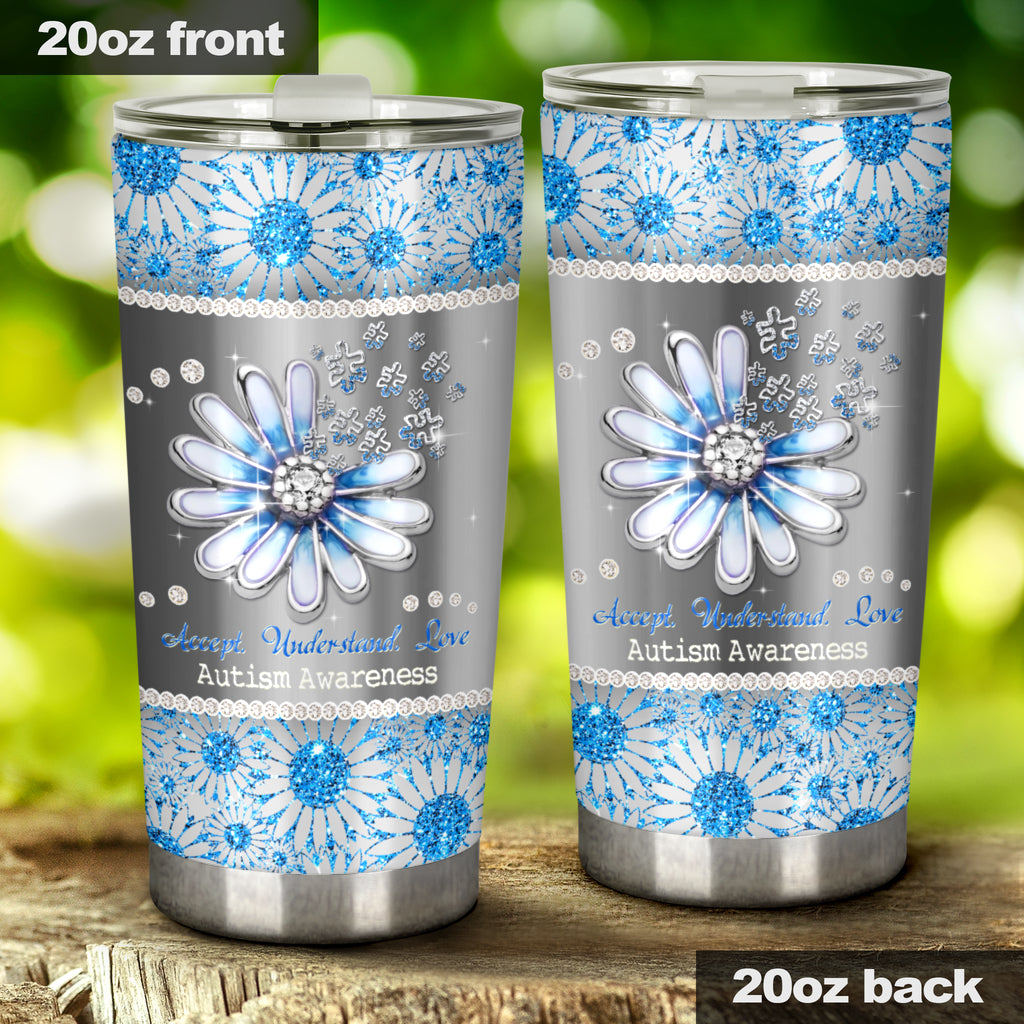 Accept Understand Love Autism Awareness Tumbler 0622