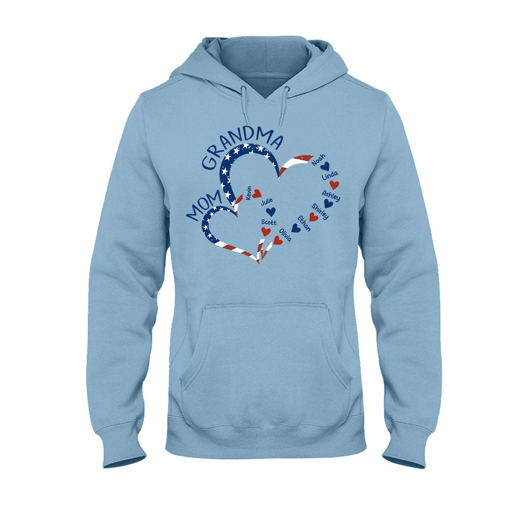 First Mom Now Grandma - Personalized Grandma T-shirt And Hoodie