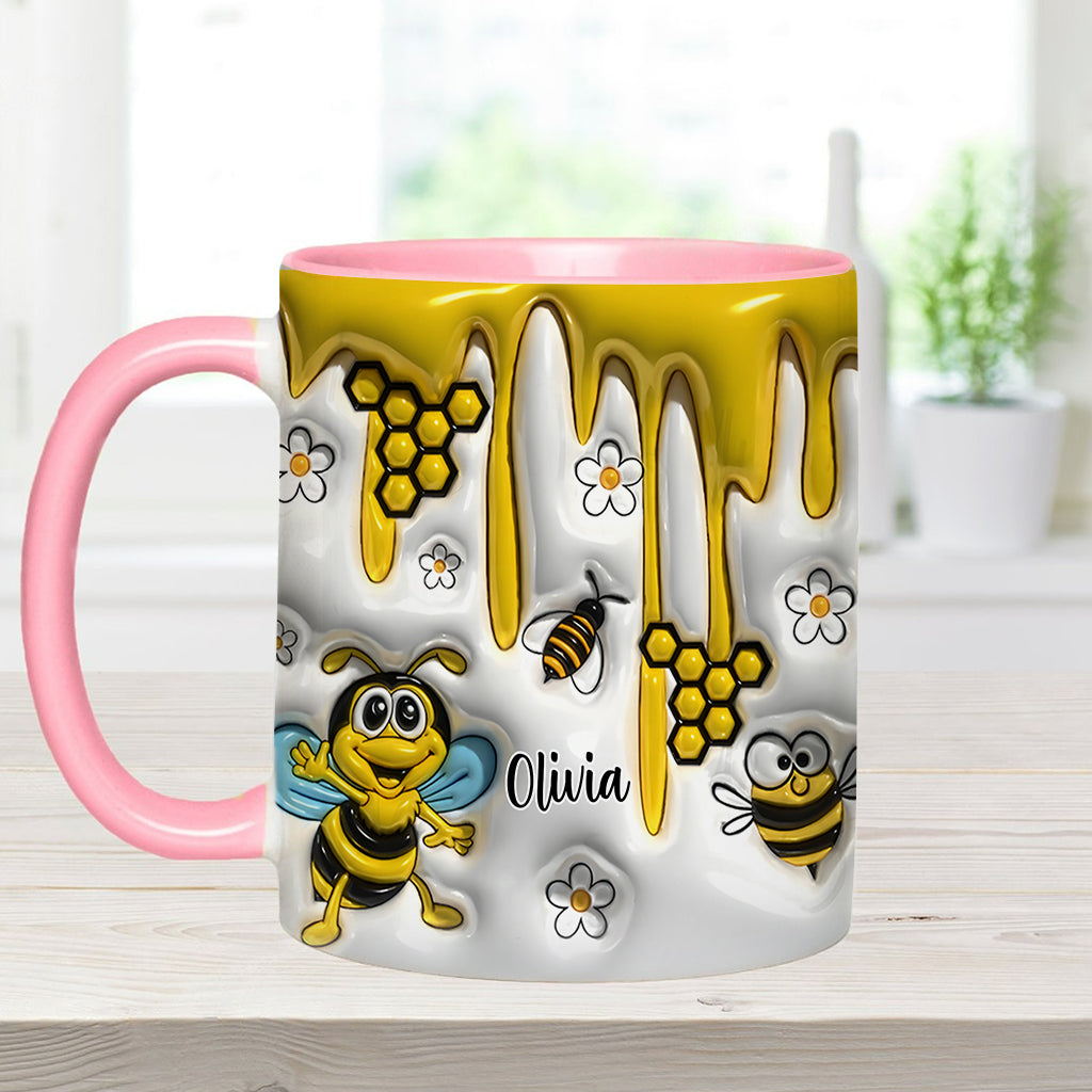 Cute Bees - Personalized Bee Accent Mug