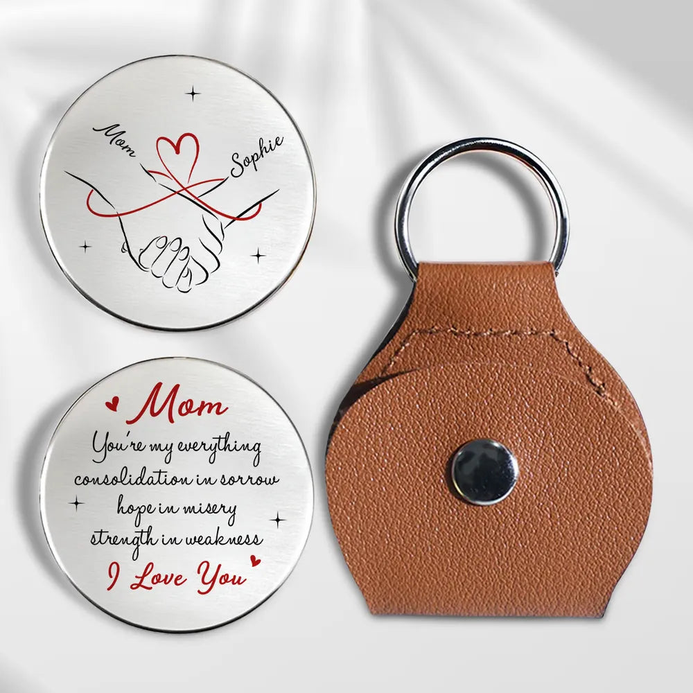 Pocket Hug for Mom You're My Everything, Handholding Design Love Token, Small Carry-Anywhere Keepsake Gift