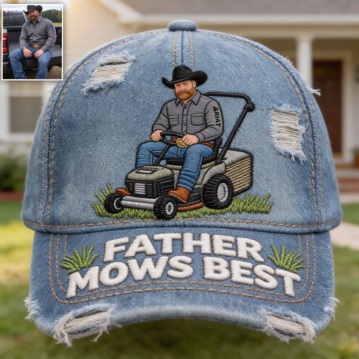 Father Mows Best - Personalized Father Classic Cap