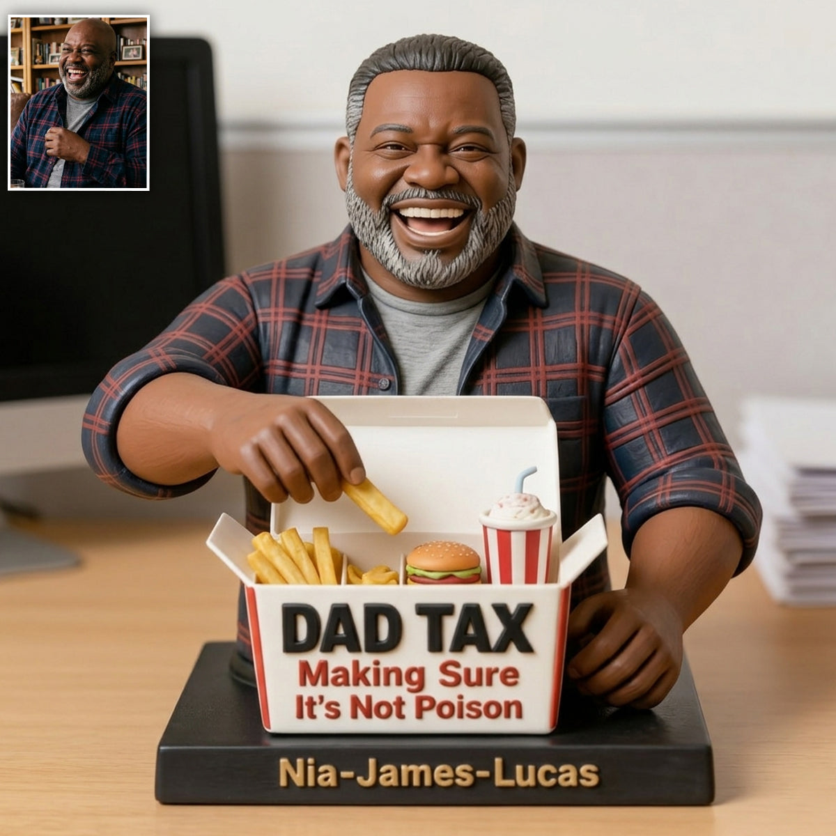 Dad Tax - Personalized Father Custom Shaped Acrylic Plaque