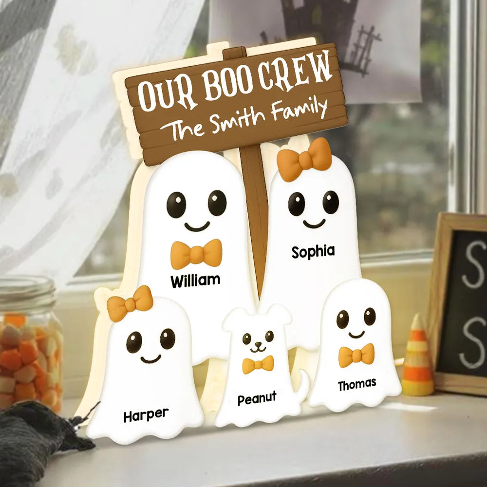 Halloween Ghost Family Acrylic Light Box, Fun Spooky Design, Cozy Night Light, Perfect Gift for Families