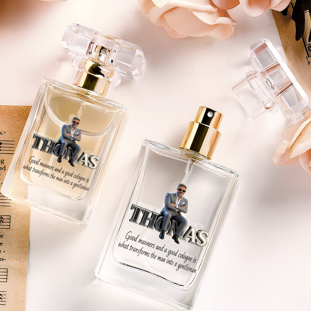 Cologne For Man - Any Photo, Any Title - Personalized Luxury Refillable Perfume Bottle
