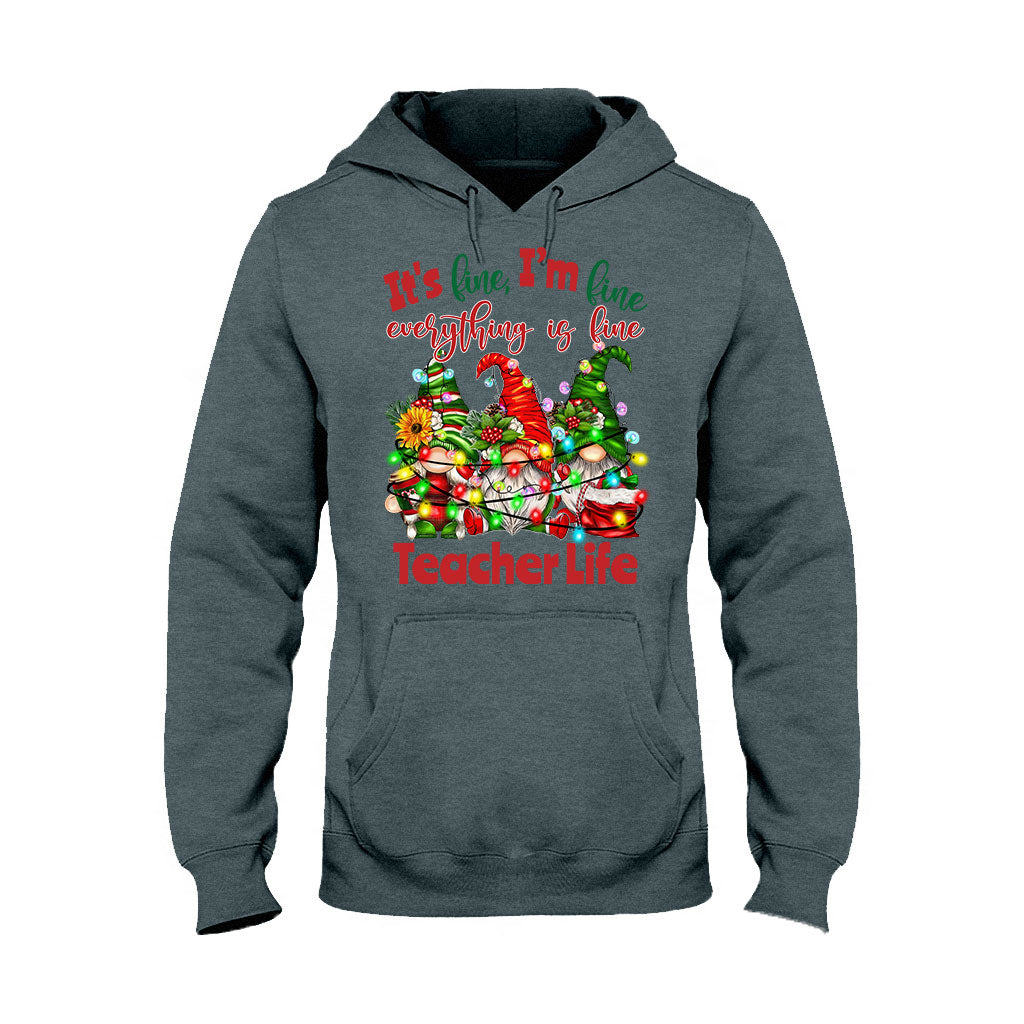 It's Fine Im Fine Everything Is Fine - Personalized Teacher T-shirt and Hoodie