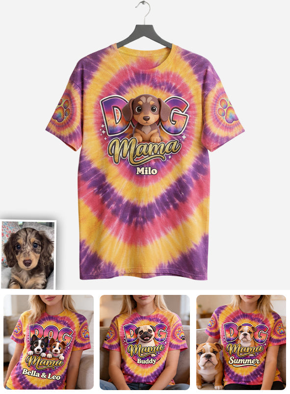 Custom Any Photo Dog Mama - Personalized Dog All Over Shirt
