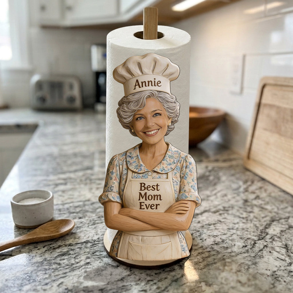 Best Chef In The World - Personalized Mother Paper Towel Stand