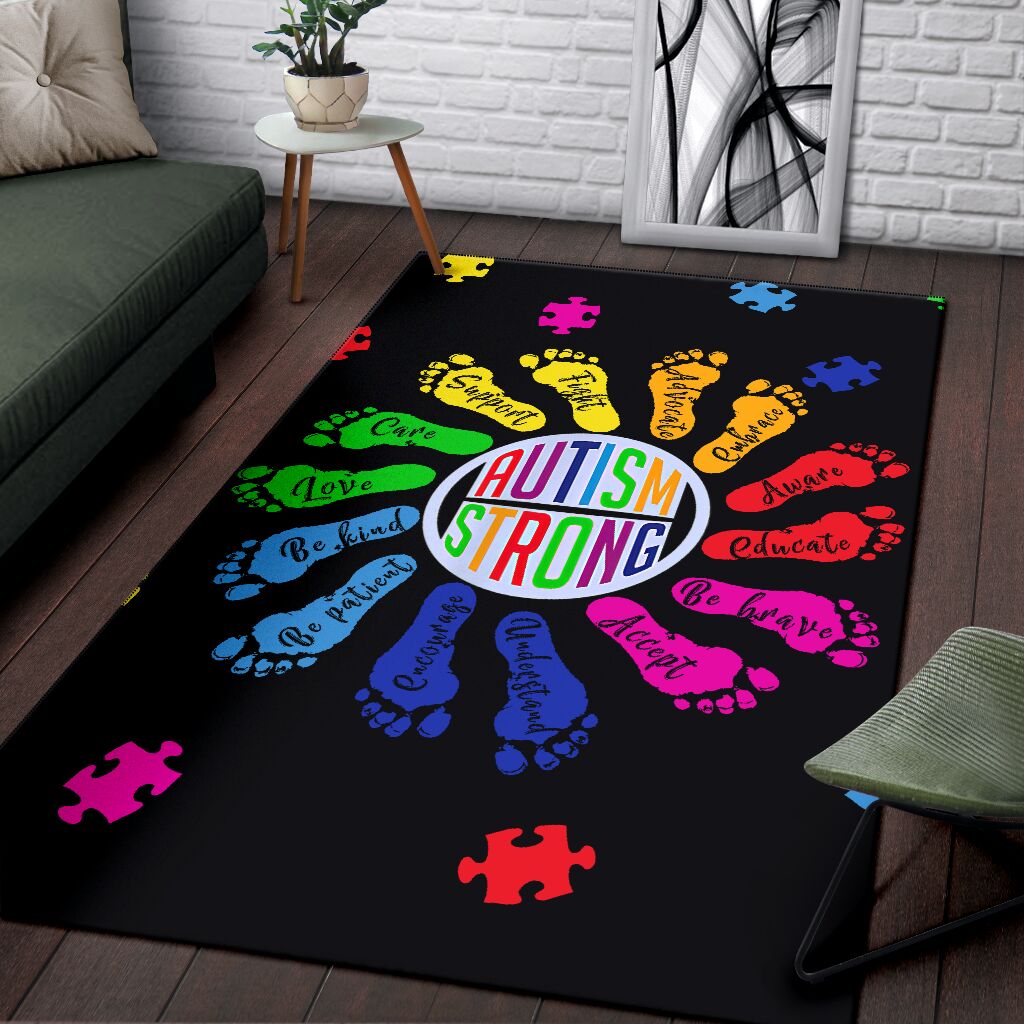 Autism Strong Autism Awareness Rug 0622