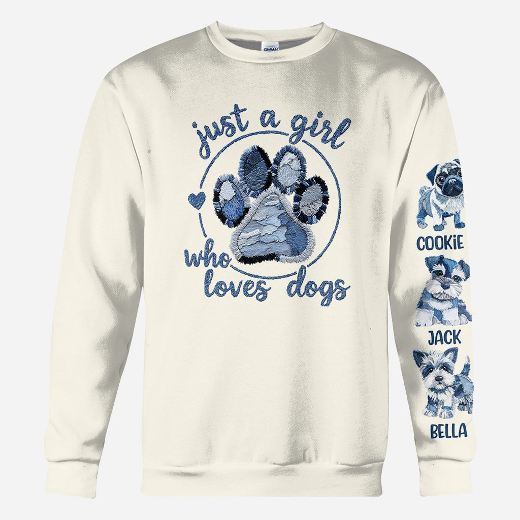 Just A Girl Who Loves Dog - Personalized Dog All Over Shirt