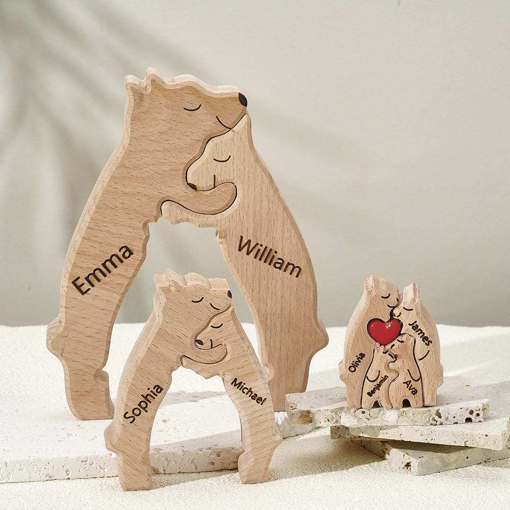 Bear Family - Personalized Family Wooden Puzzle