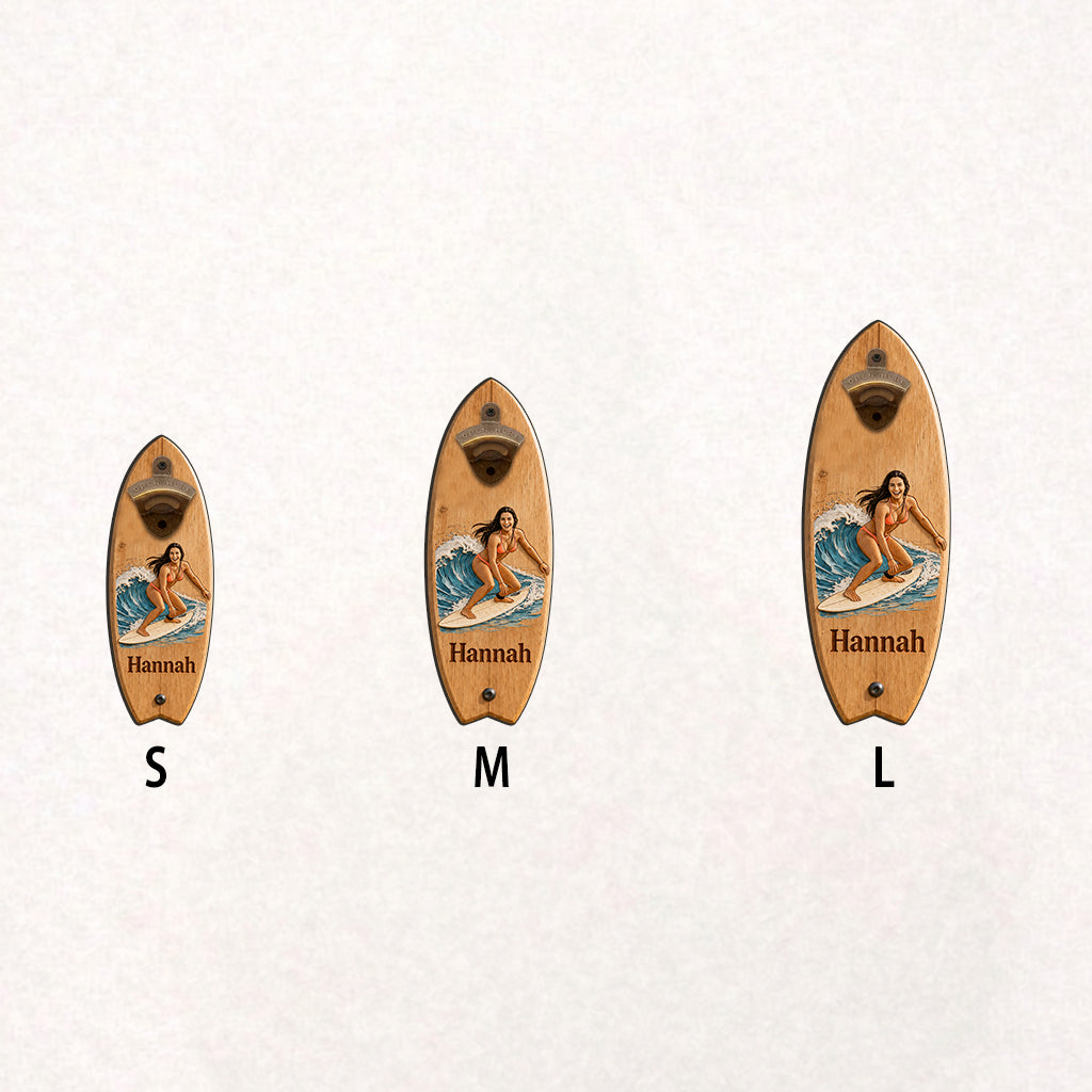 Beach Lover - Personalized Surfing Wall Bottle Opener