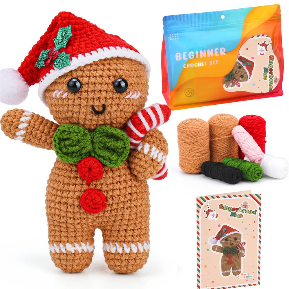 Gingerbread Man - Crochet Kit for Beginners