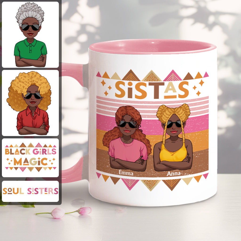 Black Girl Magic - Personalized African American Accent Mug