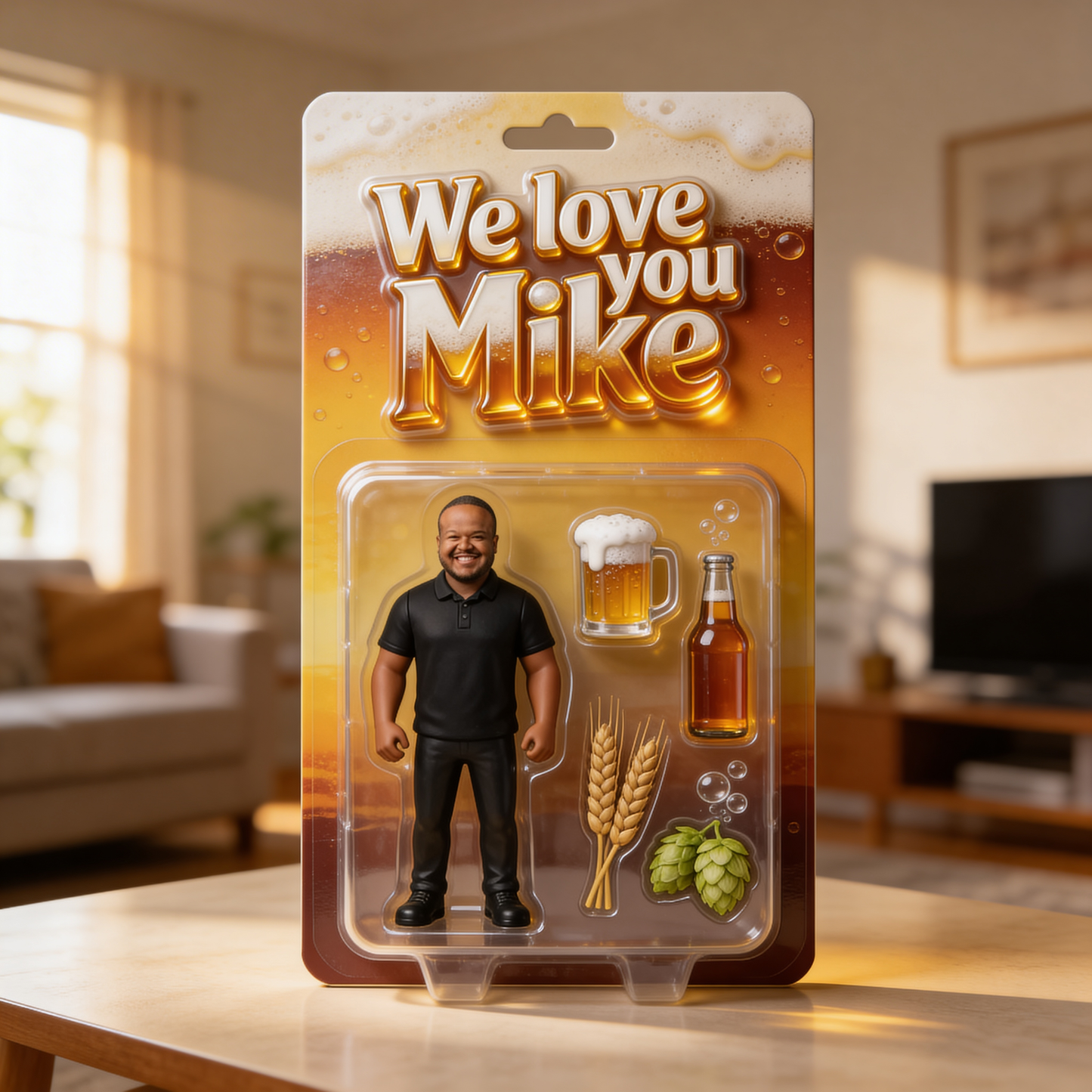Father Gift Idea, Beer Lover Gift - Personalized Father Custom Shaped Acrylic Plaque