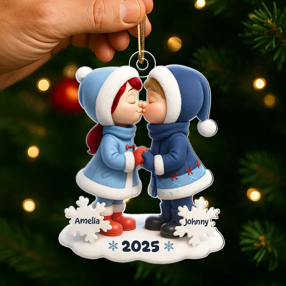 You & Me Acrylic Ornament – Cozy Christmas Tree Decor, Ideal Romantic Gift for Couples