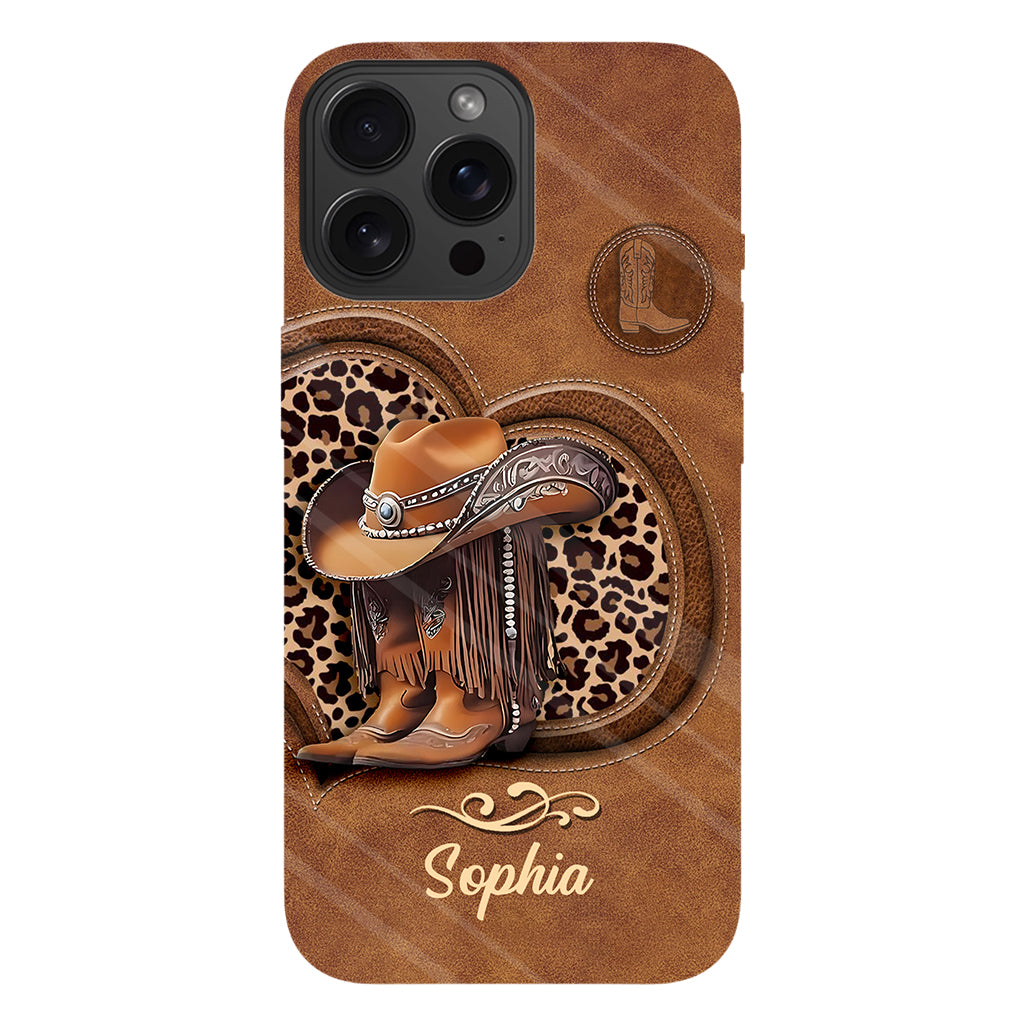 Cowgirl Boots - Personalized Cowgirl Full Print Phone Case