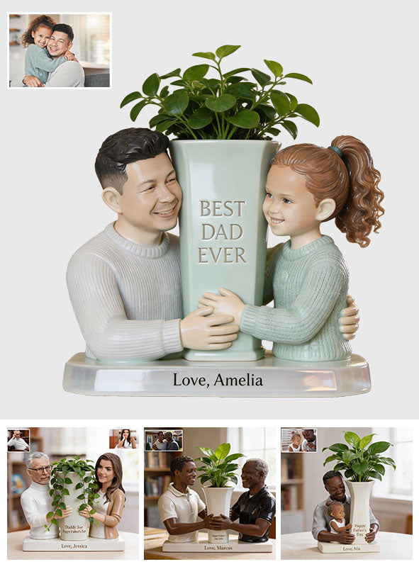 Father's Day Plan Pot - Gifts For Dad, Grandpa - Personalized Father Acrylic Pot