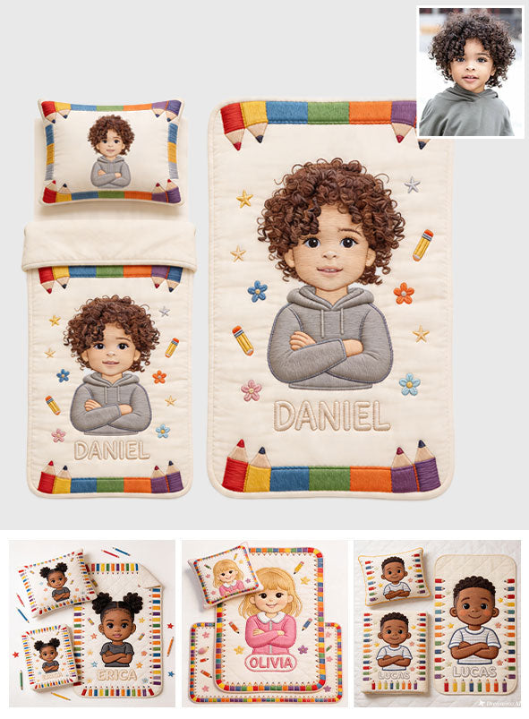 Colored Pencils - Personalized Kid Nap Mat
