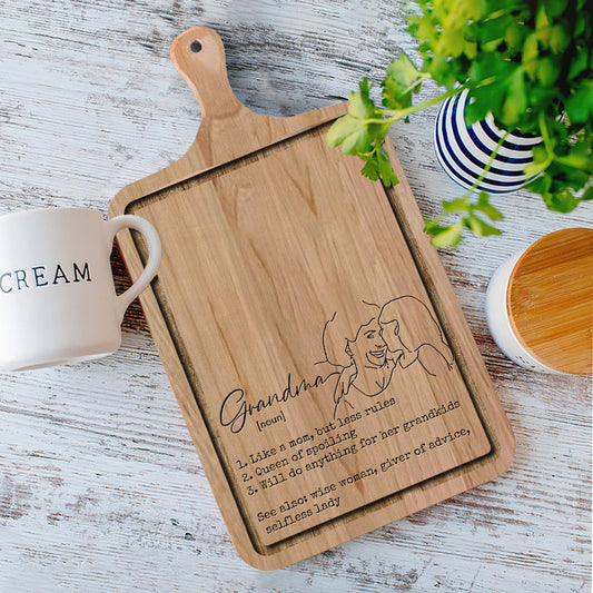 Grandma's Definition - Personalized Grandma Cutting Board