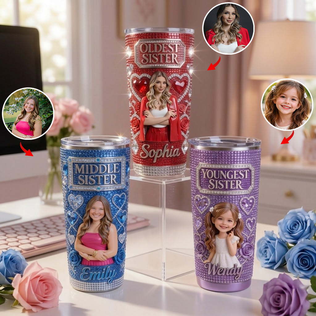 Custom Any Photo - Personalized Sibling Tumbler