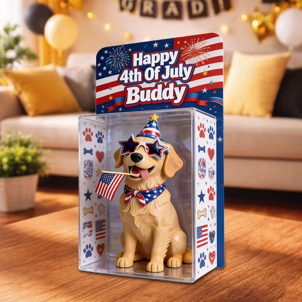 Celebrate 4th Of July With Pets - Personalized Dog Acrylic Display Box