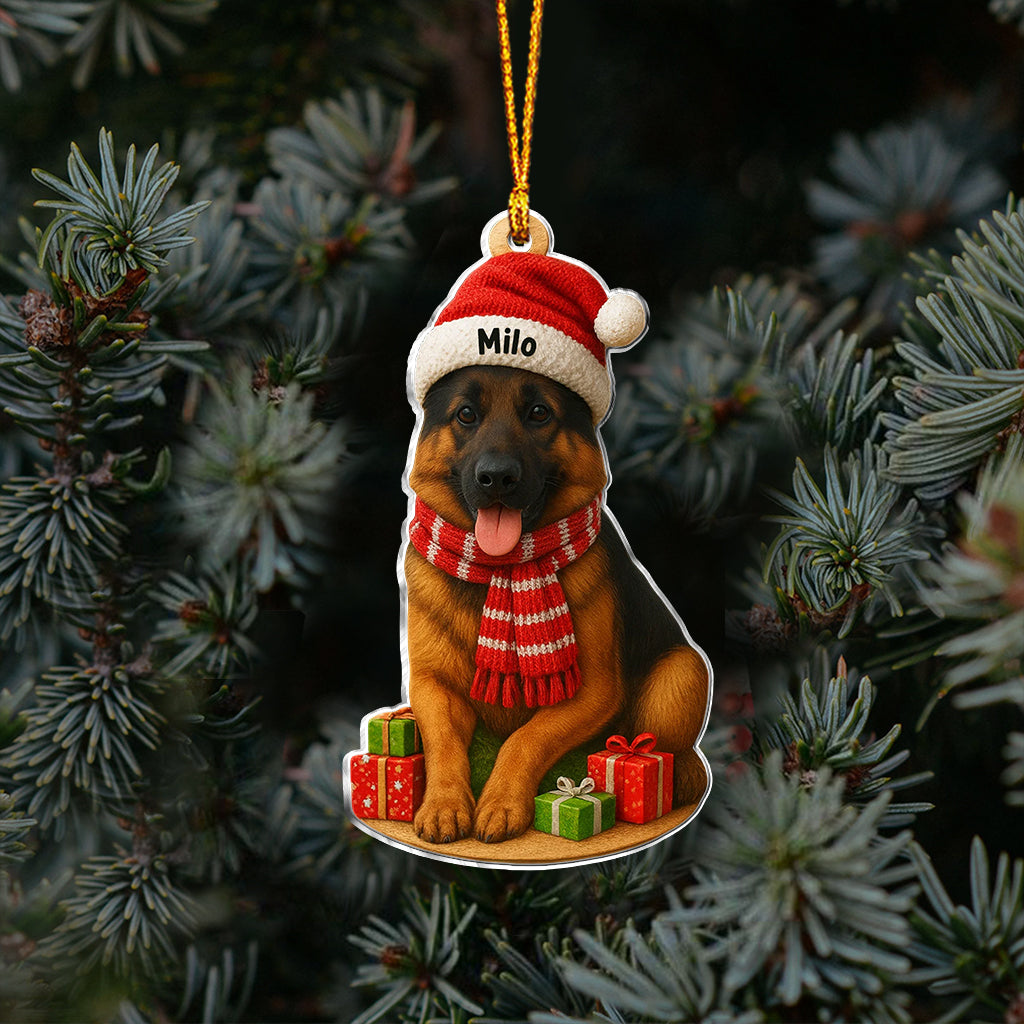 Christmas Dog - Personalized French Bulldog Dog Custom Shaped Ornament