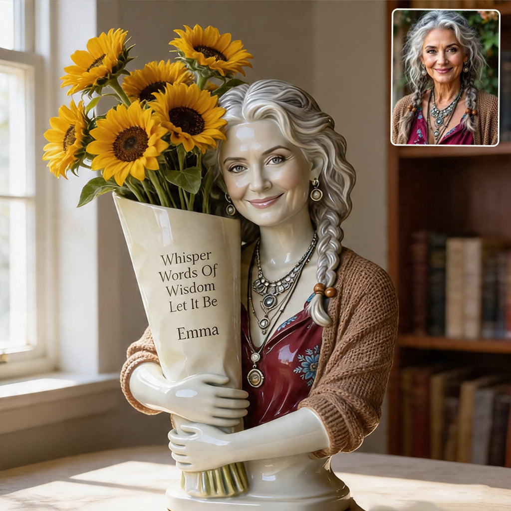 Be A Sunflower - Personalized Hippie Acrylic Flower Vase