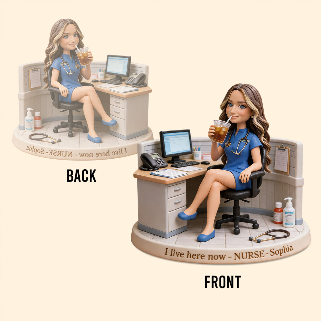 Custom Any Photo I Live Here Now - Personalized Nurse Custom Shaped Acrylic Plaque