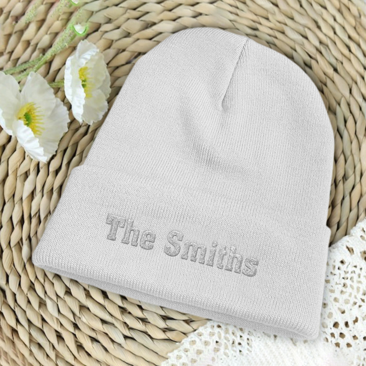 Custom Name - Personalized Family Embroidered Beanie