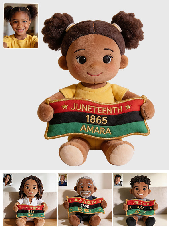Celebrating Freedom 1865 - Personalized Juneteenth Premium Faux Fur Pillow