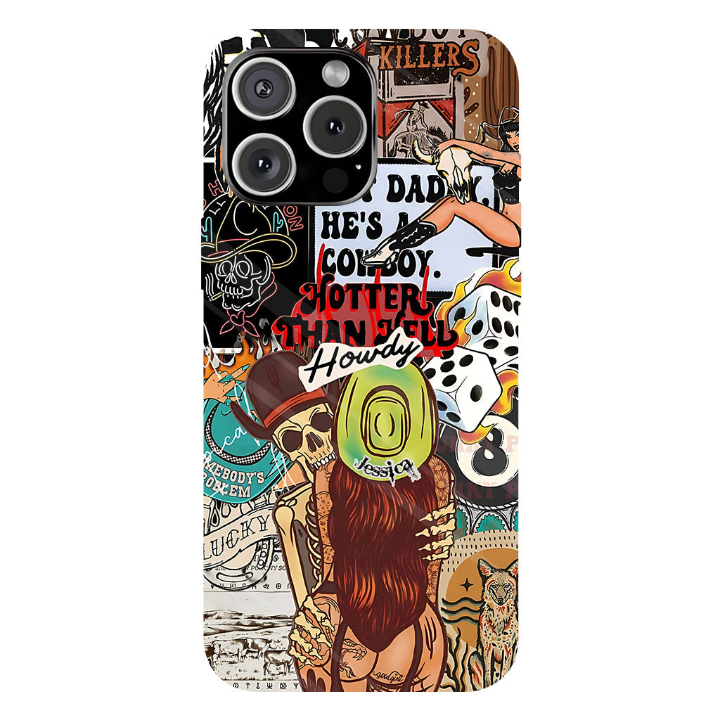 Howdy Cowgirl - Personalized Cowgirl Full Print Phone Case