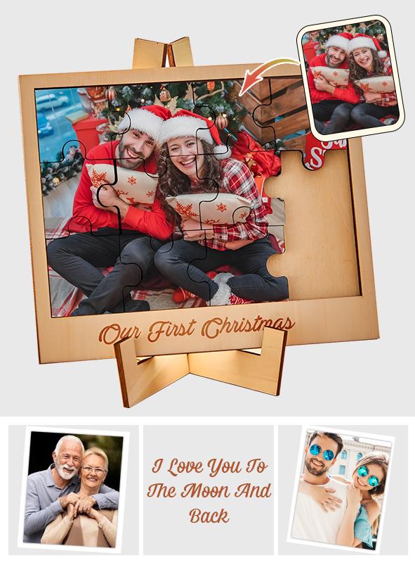 Any Photos - Personalized Couple Image Puzzle Photo Frame