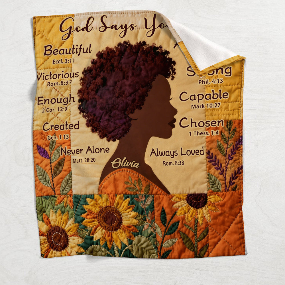 Black Queen - Personalized African American Blanket
