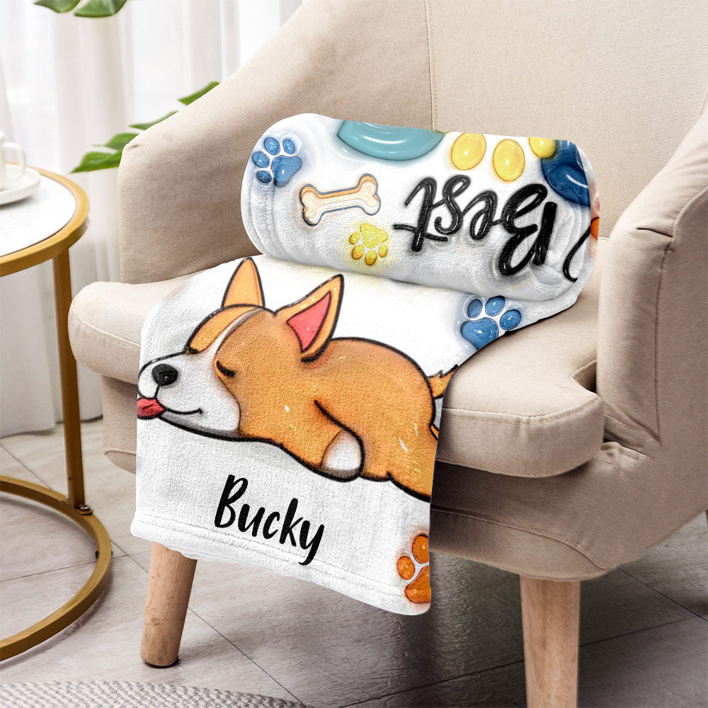Best Dog Dad/ Mom Ever - Personalized Dog Blanket