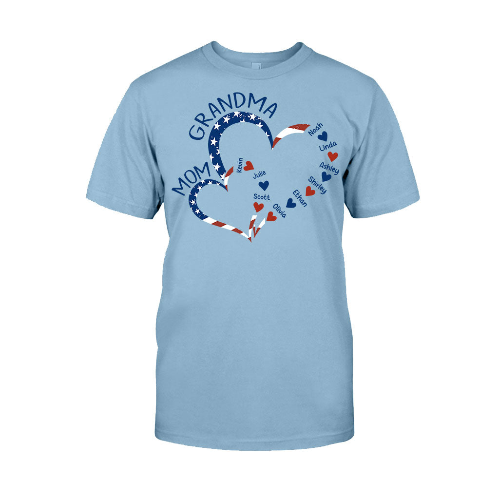 First Mom Now Grandma - Personalized Grandma T-shirt And Hoodie