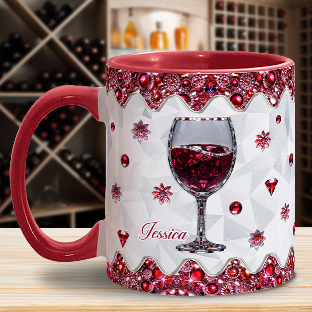 Just A Girl Who Loves Wine - Personalized Wine Accent Mug