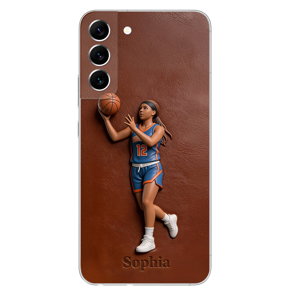 Love Basketball - Personalized Basketball Leather Phone Case