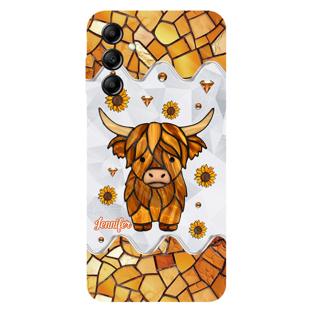 Adorable Highland Cow - Personalized Highland Cow Full Print Phone Case