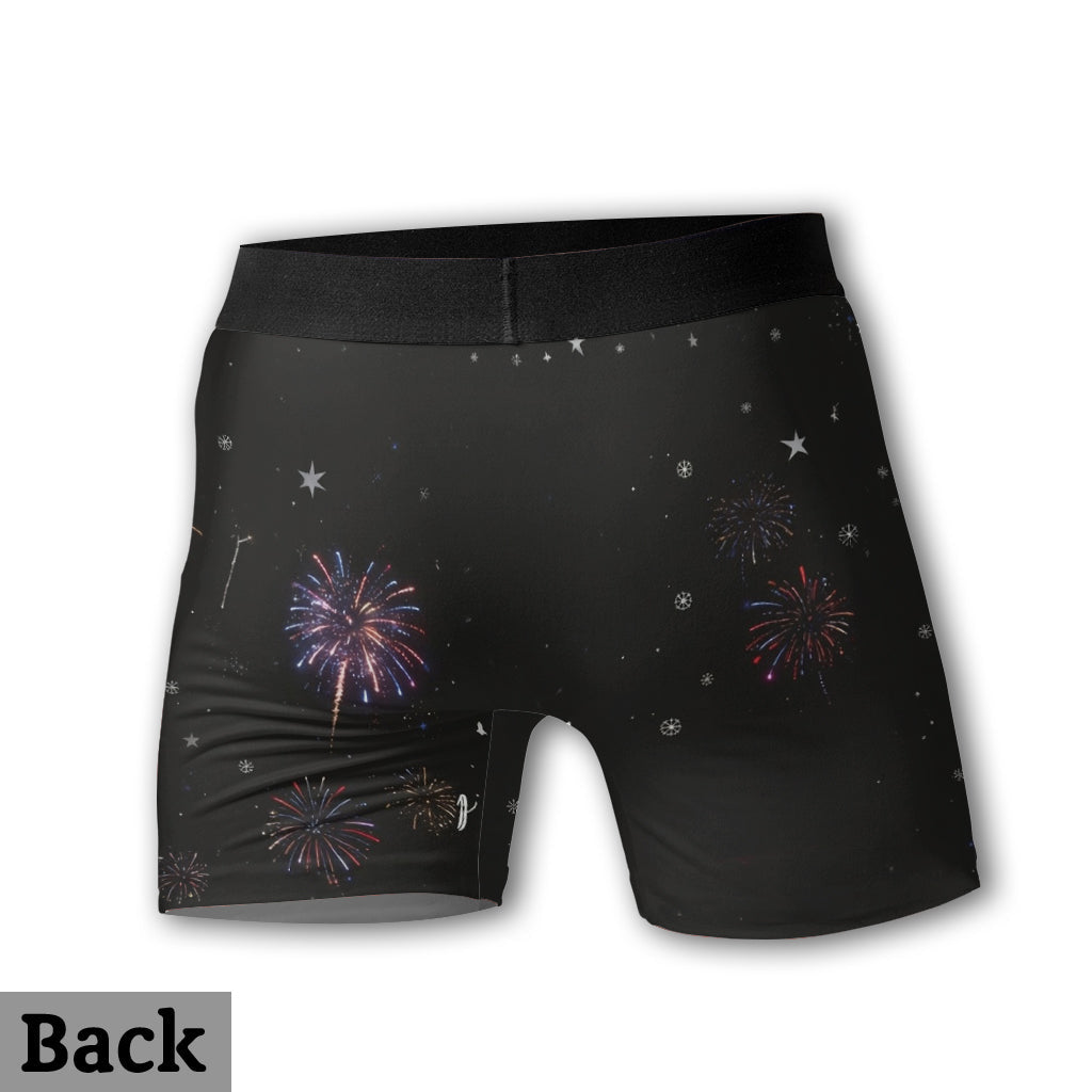 Just Here For The Fireworks - Personalized Spicy Couple Men’s Boxer Briefs